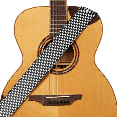 AMUMU Guitar Strap Black White Grid -CO15W-BW